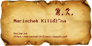 Marischek Kiliána névjegykártya